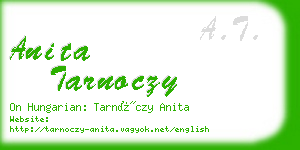 anita tarnoczy business card